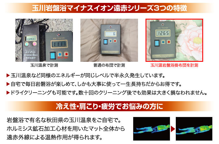 玉川岩盤浴マイナスイオン遠赤シリーズ 玉川岩盤浴　掛布団 2